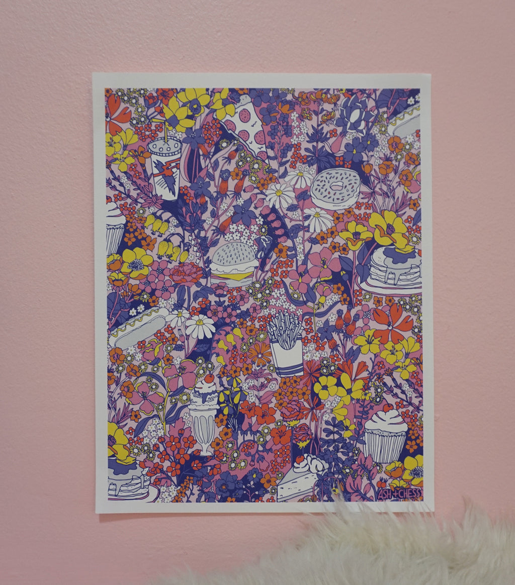 11x14 Food Floral Technicolor Art Print