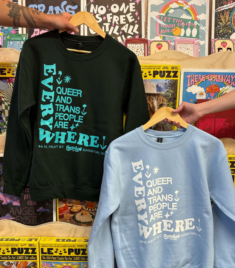 Everywhere Shop Crewneck - Forest & Teal