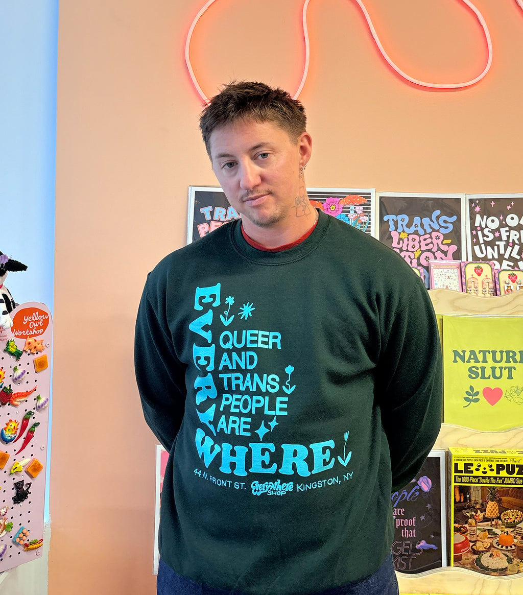Everywhere Shop Crewneck - Forest & Teal