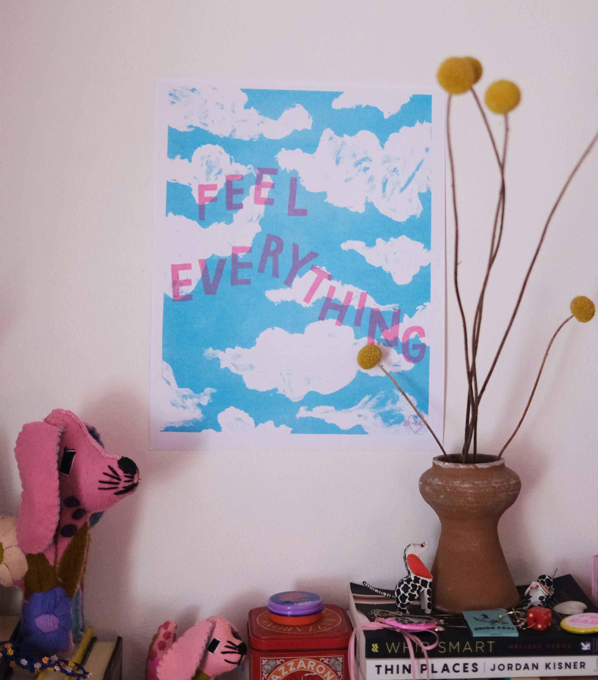 11x14 Feel Everything Risograph Print – Ash + Chess