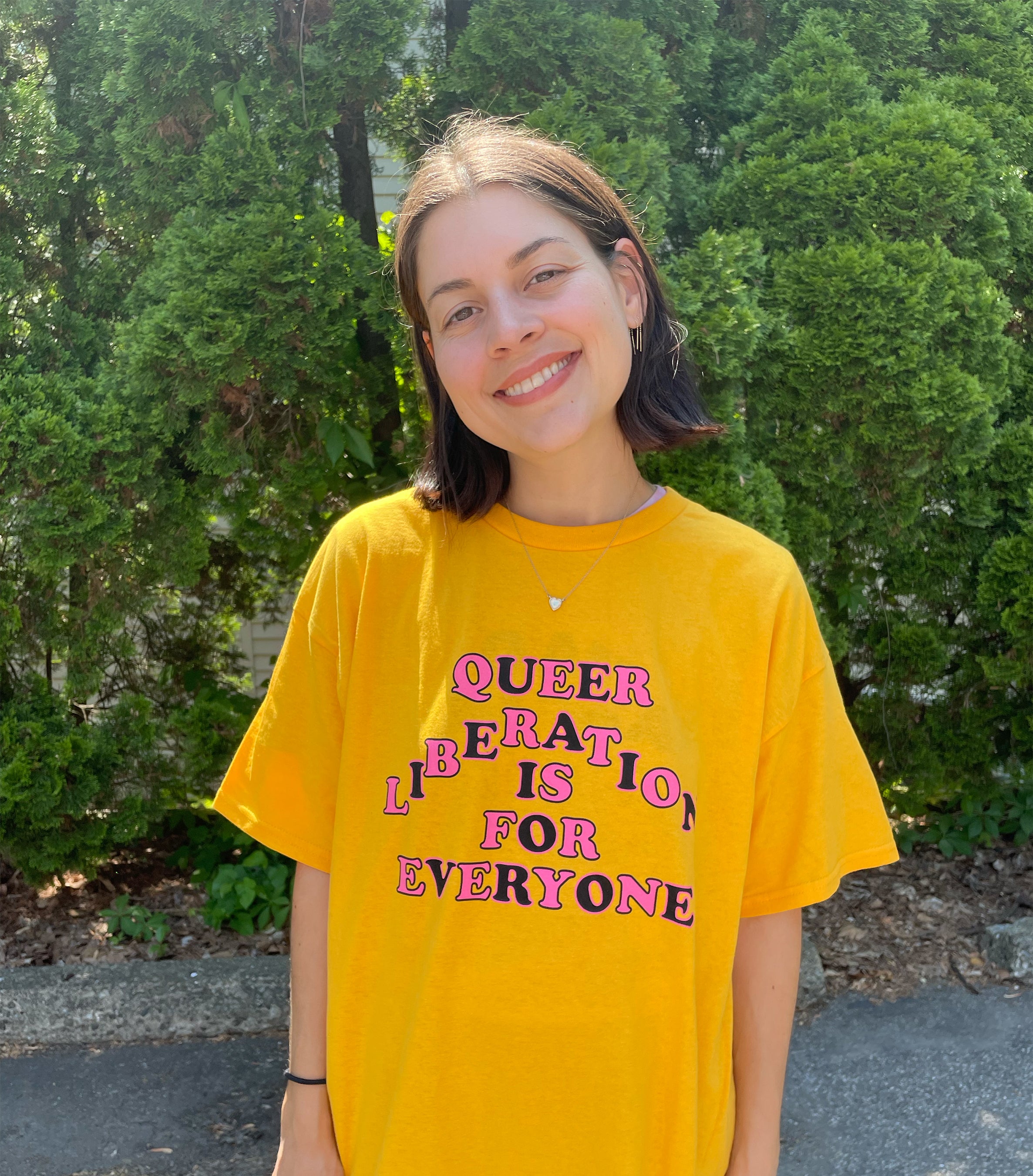 Queer Liberation Is For Everyone T-Shirt SUNFLOWER – Ash + Chess