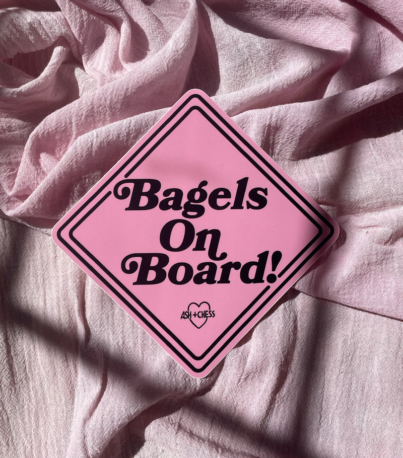 Bagels On Board Bumper Sticker