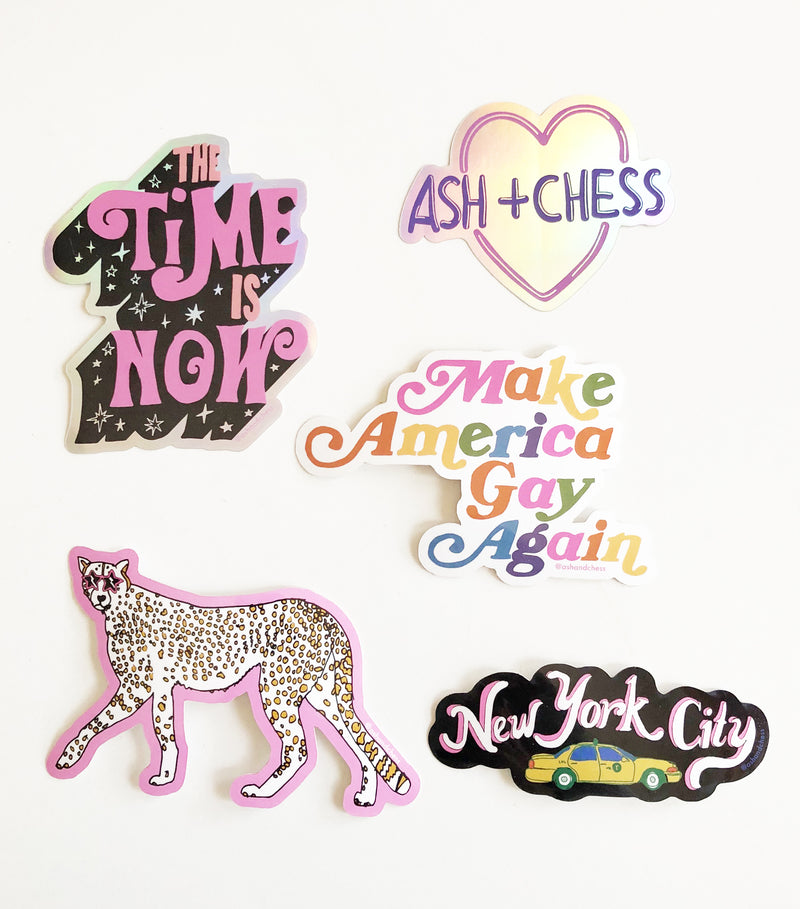 The Time Is Now Sticker – Ash + Chess